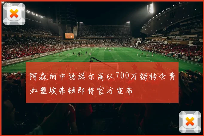 阿森纳中场诺尔高以700万镑转会费加盟埃弗顿即将官方宣布